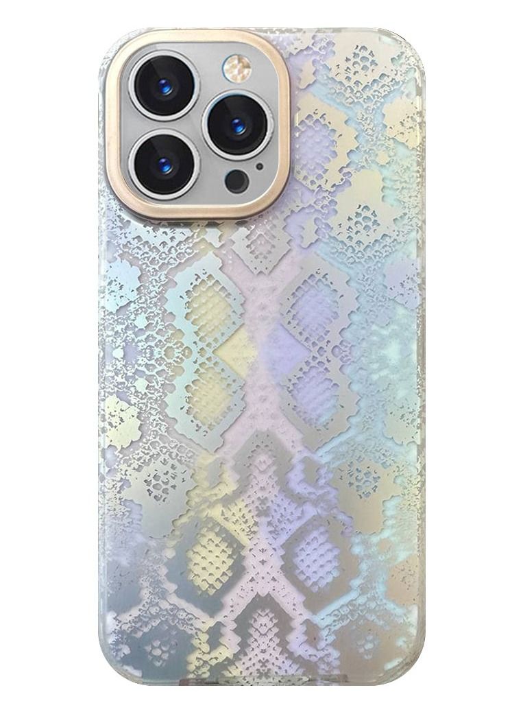 JOWAY حافظة آيفون 14 برو ماكس طباعة ثلاثية الأبعاد مضادة للصدمات خلفية - Image 1