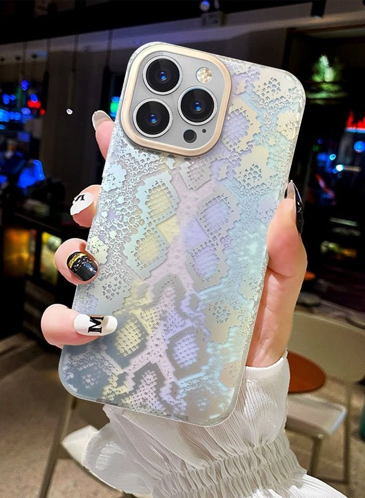 JOWAY حافظة آيفون 14 برو ماكس طباعة ثلاثية الأبعاد مضادة للصدمات خلفية - Image 3