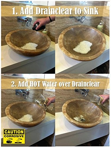 CERO DRAINCLEAR 1.45% WW Dry Powder Formula Removes Blockages, Drain Cleaner Powder for Unclogs Bathroom, Kitchen Sink Pipe Drainage System, Powerful Action Granules Plumbing Cleaner- 190g - Image 3