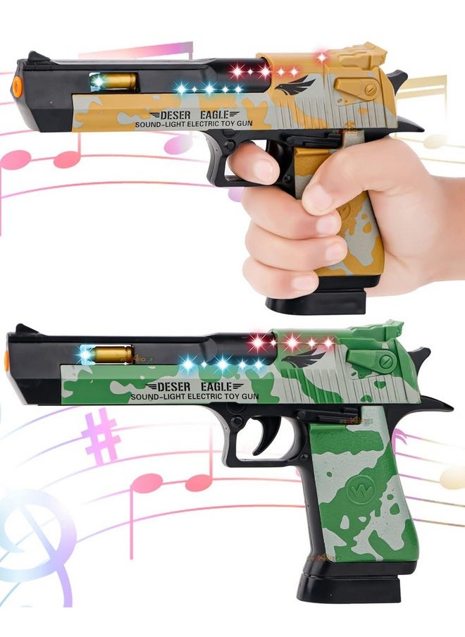 Zest 4 Toyz Zest 4 Toyz Light and Sound Police Army Style Pistol Gun Toy with Moving Top Loader Telescopic Barrel and Target Projection Effect, Desert Eagle Pistol (Pack of 1) Random Color Dispatch, Assorted  - Image 1