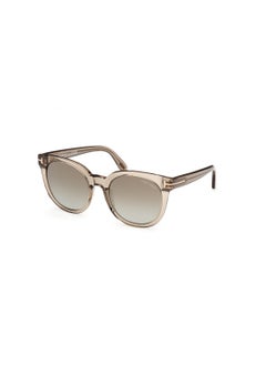TOM FORD Women's Butterfly Shape Acetate Sunglasses FT110945G53 Lens Size: 53 Millimeter - Shiny Light Brown  - Image 1