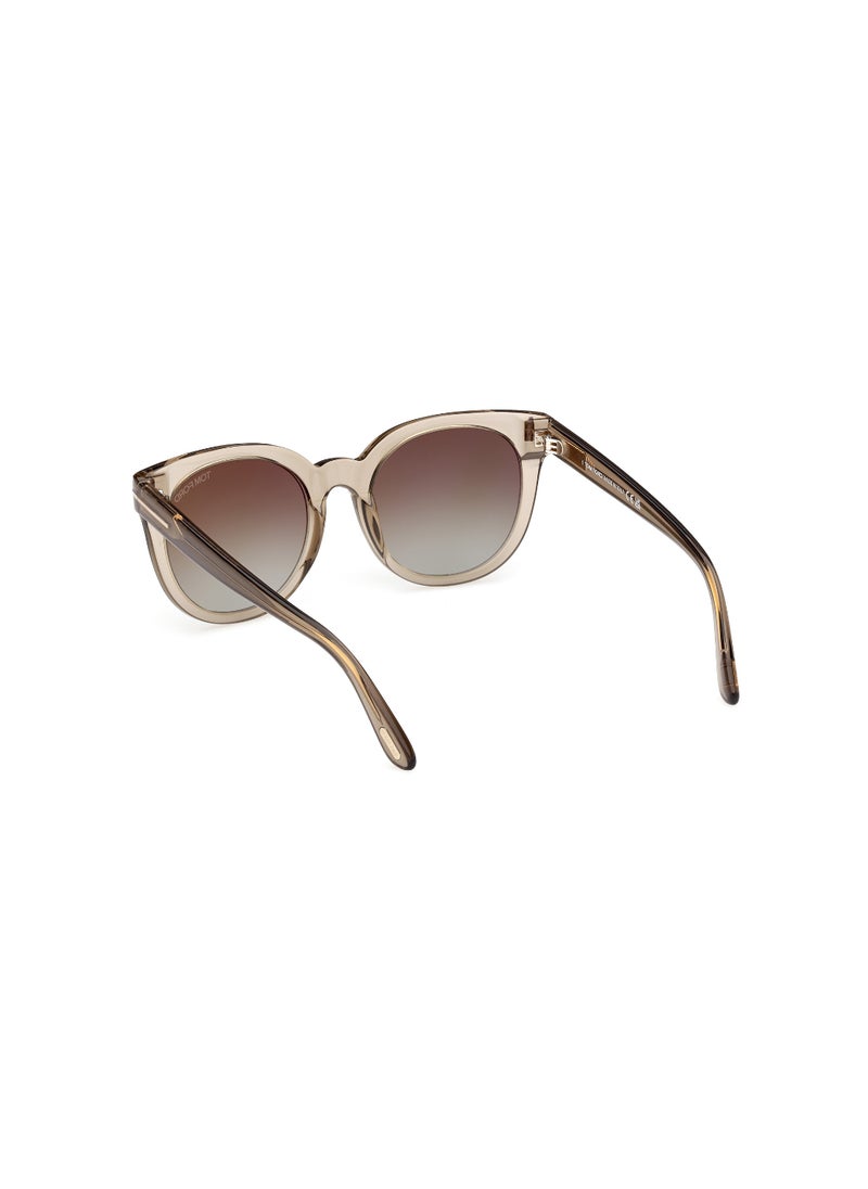 TOM FORD Women's Butterfly Shape Acetate Sunglasses FT110945G53 Lens Size: 53 Millimeter - Shiny Light Brown  - Image 5