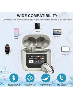 General Smart touch screen bluetooth headset, touch control wireless bluetooth 5.3 headset, smart touch screen bluetooth, sports waterproof wireless bluetooth headset  - Image 2