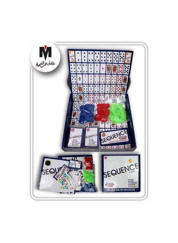 Sequence Classic Board Game, Five-in-a-Row Strategy Card Game, Family Fun Entertainment - Image 3