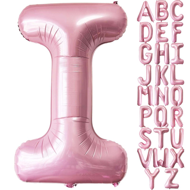 Lovoir 40 Inch Pastel Pink Letter I Balloons 1 Count Unisex Adults Boys Girls Alphabet Letter Self Sealing Thickened Grade A Quality Foil Material Perfect for Birthday Celebration - Image 3