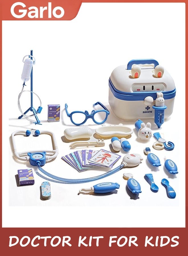 Garlo Doctor Kit for Kids - Pretend Play Educational Doctor Toys, Medical Kit with Stethoscope, Doctor Playset for Dentist Doctor, Role Play Toys for 3 4 5 6 7 8 Years Old Girls & Boys Toddler Gifts - Image 1