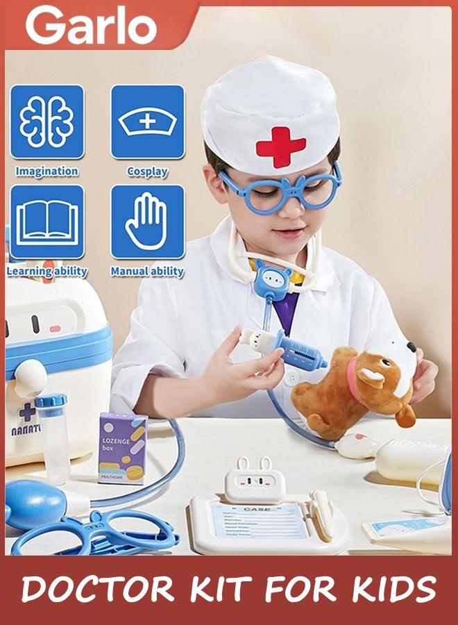 Garlo Doctor Kit for Kids - Pretend Play Educational Doctor Toys, Medical Kit with Stethoscope, Doctor Playset for Dentist Doctor, Role Play Toys for 3 4 5 6 7 8 Years Old Girls & Boys Toddler Gifts - Image 4