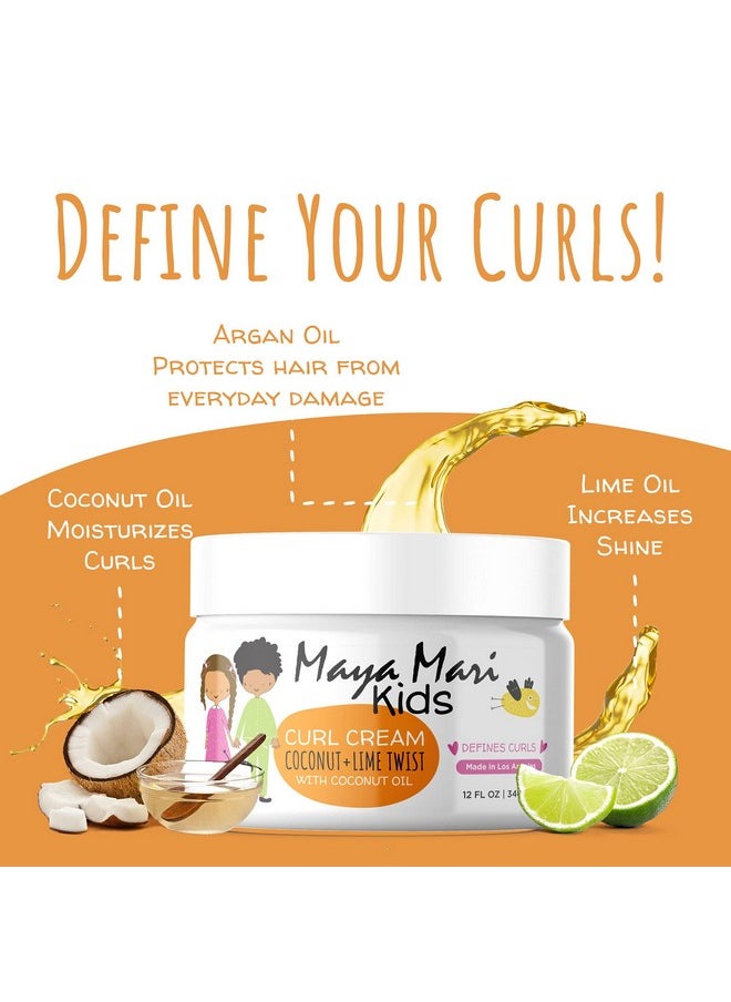 MAYA MARI Kids Leave In Conditioner And Curl Cream | Hair Detangler And Smoothing Treatment Set | Curly Hair Products For Kids And Toddlers | Sulfate Free, Cruelty Free, And Made In Usa 