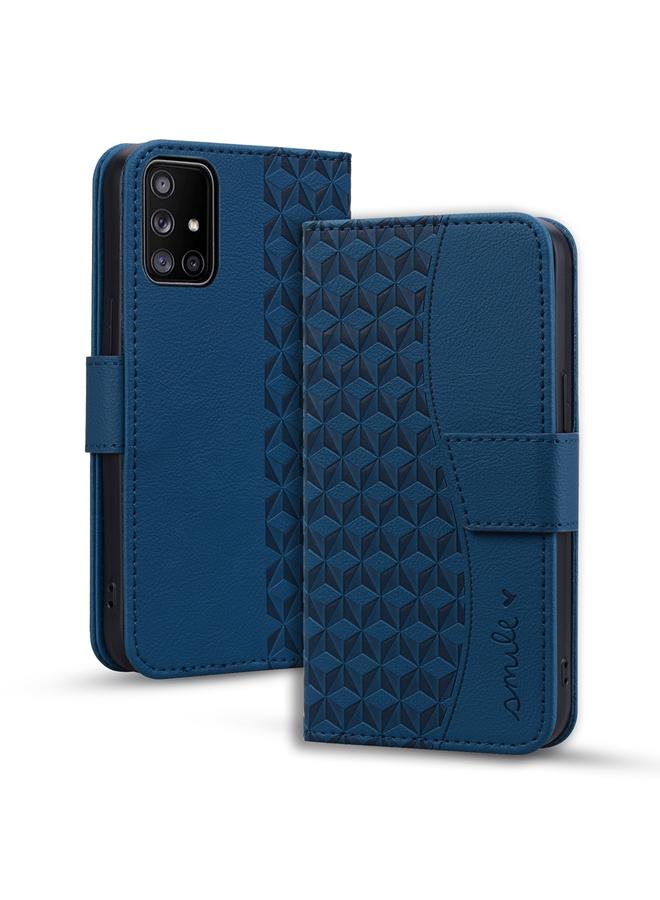 اس-توب جراب لهاتف Samsung Galaxy A51 4G جراب هاتف جلدي بإبزيم ماسي مع حبل - Image 1