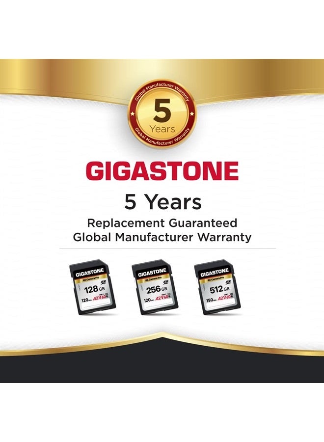 Gigastone 128GB SD Card, 4K Camera Pro, A2 V60 SDXC Memory Card High Speed 4K Ultra HD UHD Video Compatible with Canon Nikon Sony Pentax Kodak Olympus Panasonic Digital Camera, with 1 Mini case - Image 5