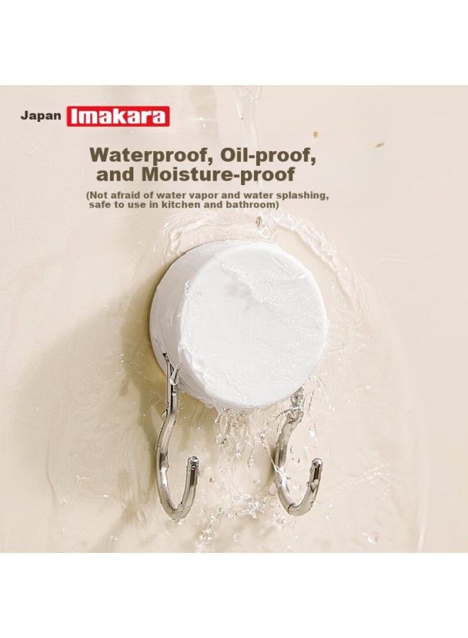 Imakara Kitchen And Bathroom Vacuum Strong Suction Cup Hooks, Adhesive Hooks Without Drilling, No Trace, Super Strong Adhesion, Nail-free - Image 3