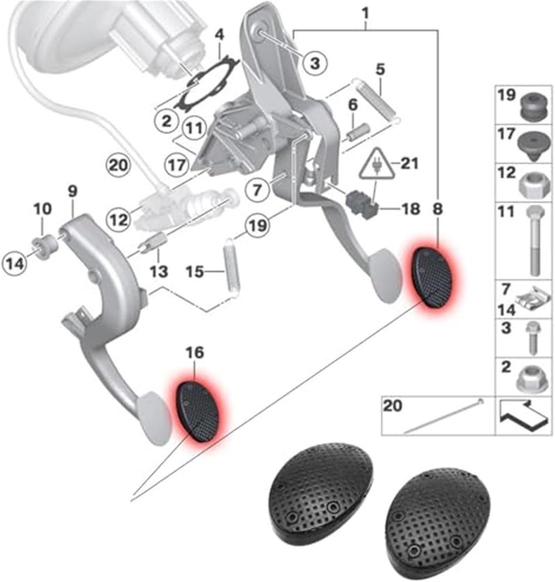 Vuzmode Rubber Pedal Pad Covers for MINI - Image 3