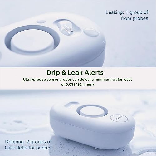 METAK Water Leak Detector Sensor Alarm: Home Water Flooding Monitor Smart Sink Overflow Monitoring Adjustable Wet Moisture Alert Pipe Leakage Drip Detection Warning for Basement Floor 3Pack - Image 2