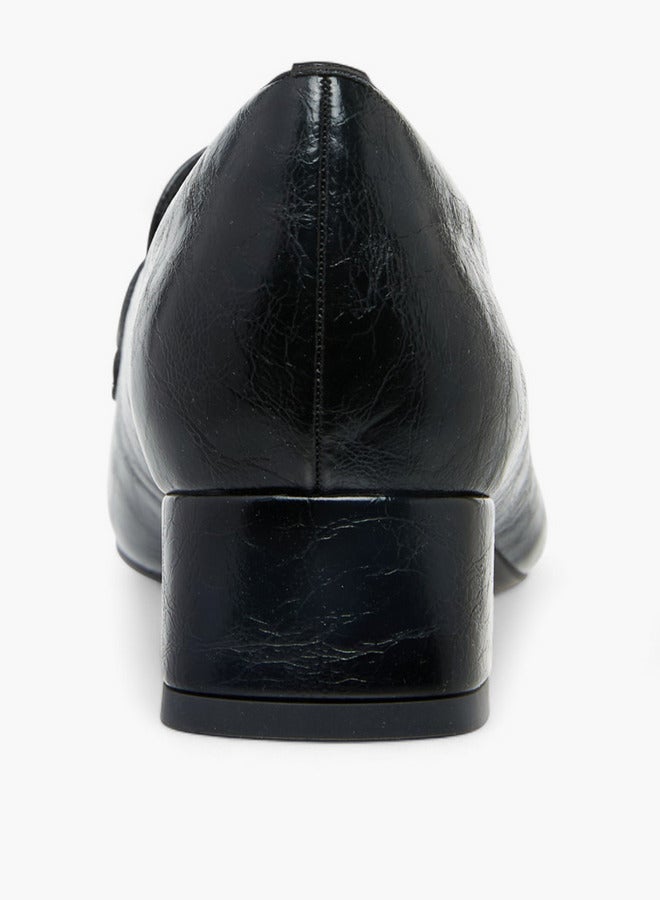 Celeste Women's Metal Accent Slip-On Loafers with Block Heels - Image 5