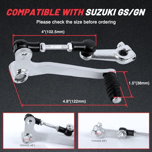 Tongze Motorcycle Gear Shift Lever Shifter Pedal Compatible with Suzuki GSGN GS125 NonOEM Replacement Motorcycle Kickstarter - Image 5