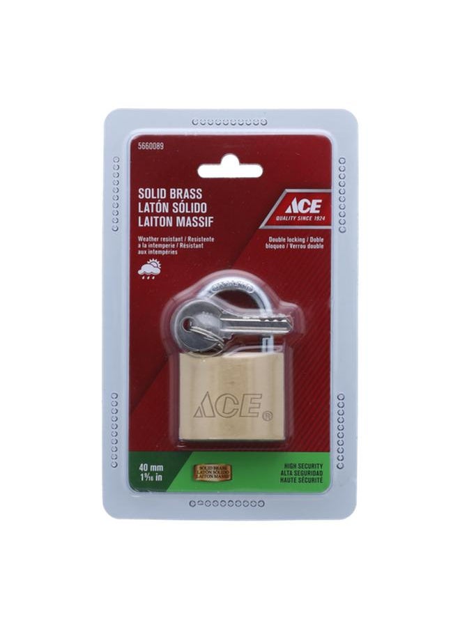 ACE Solid Brass Padlock Brown 40mm 