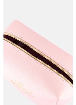 Posh  Pop Women Metallic Make Up Bag, Pink  - Image 3