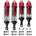 HobbyPark RC Shocks for 110 Traxxas Slash 4x4 Hoss Rustler Stampede Bandit VXL Nitro Shock Absorber Damper Set Upgrades Parts Replace of 5862 Red - Image 4