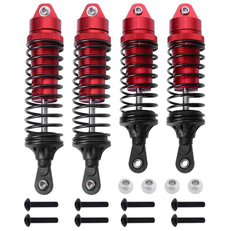 HobbyPark RC Shocks for 110 Traxxas Slash 4x4 Hoss Rustler Stampede Bandit VXL Nitro Shock Absorber Damper Set Upgrades Parts Replace of 5862 Red - Image 2