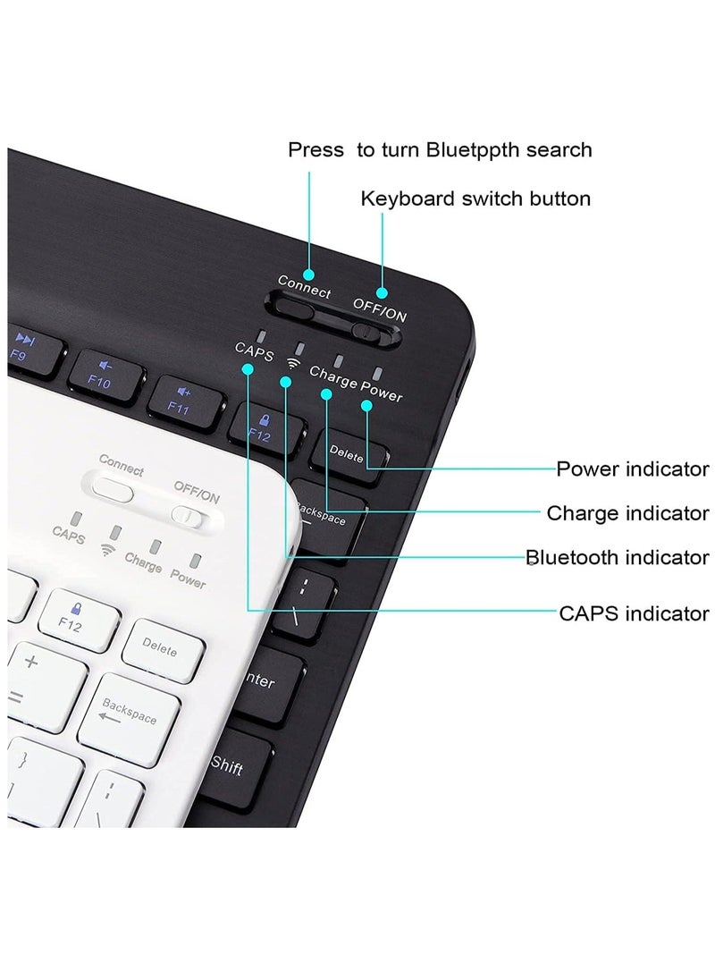 JAJEEK Wireless Keyboard,Multi-Device Universal Bluetooth Keyboard, Portable Keyboard, Suitable for iPad Mini 9.7/10.2/10.5/10.9/11/12.9 inch, Samsung Tablets, Smartphones, PC, MacBooks (Black) - Image 3