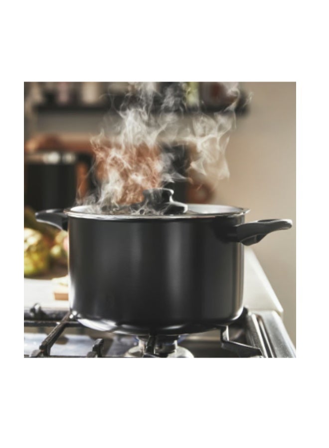 Pot with lid, non-stick coating black, 5 l - Image 4