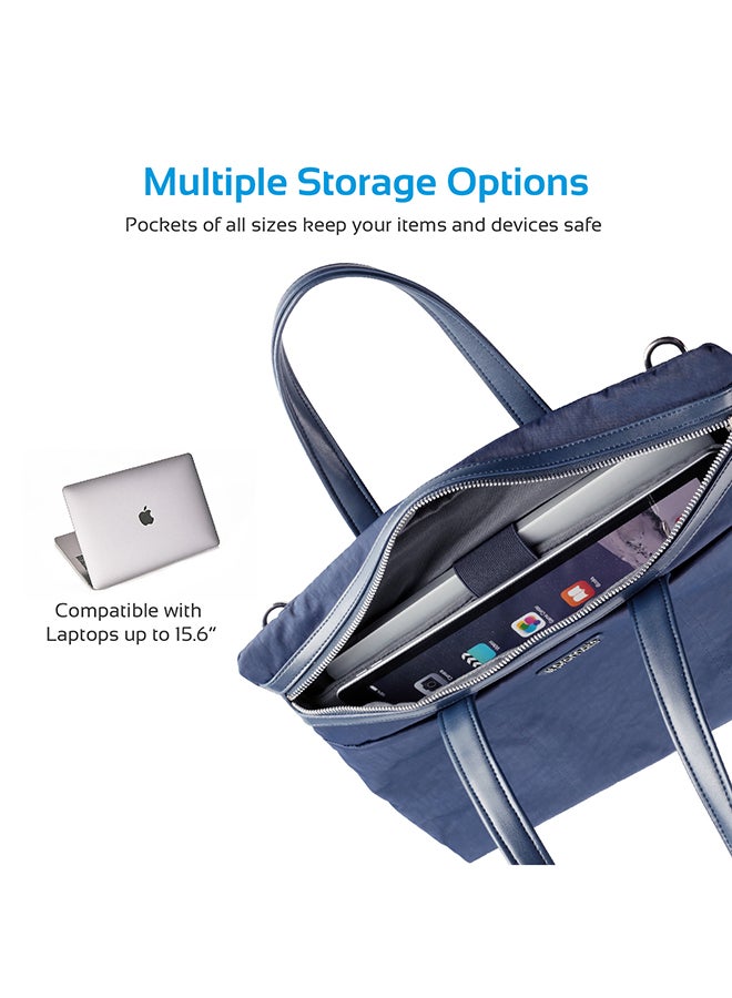 PROMATE Women Laptop Tote Bag, Lightweight 15.6 Inch Laptop Handbag Shoulder Bag with Organise Pocket and Secure Multi Storage Option for Laptop Up To 15.6 Inch, Work Blue - Image 2