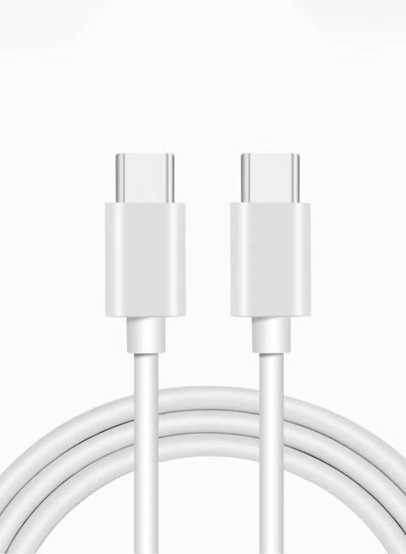 CHAPPELINE Type-C charger cable supports fast charging, 1 meter, from USB-C to USB-C, at a speed of 65W, compatible with iPhone 15, iPhone 16, Huawei, Samsung, and all devices with a Type-C input. - Image 1