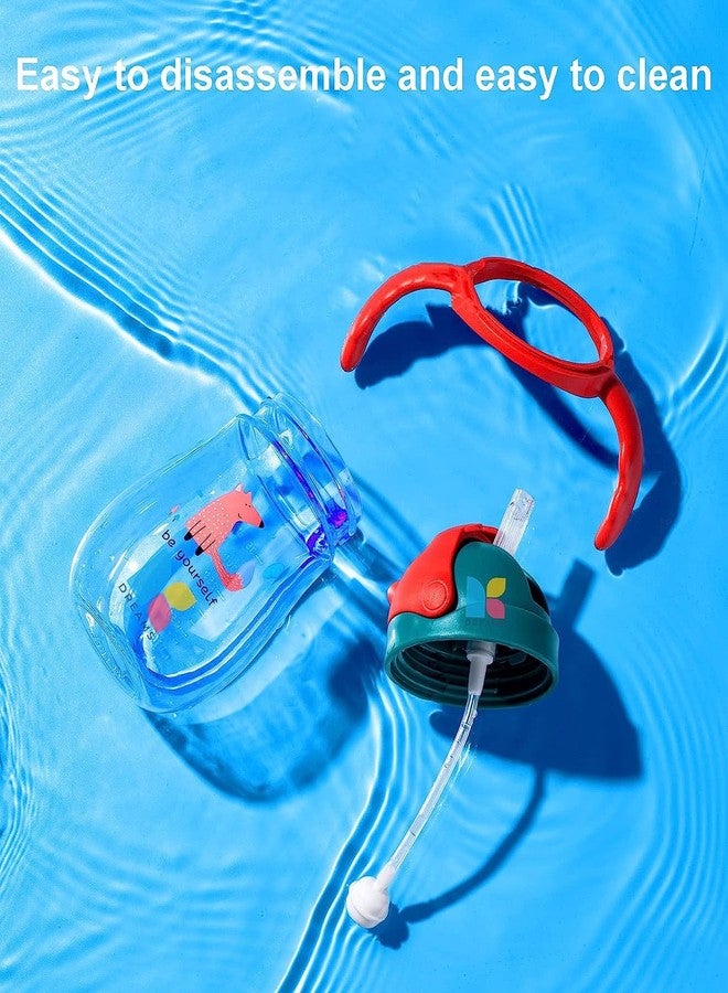 Fezeedi Plastic New Sipper Bottle Cute Design Training Sipper Cup with Handles Soft Silicone Straw Leakproof Sipper with Straw Water Bottle for Kids (Yellow) - Image 5