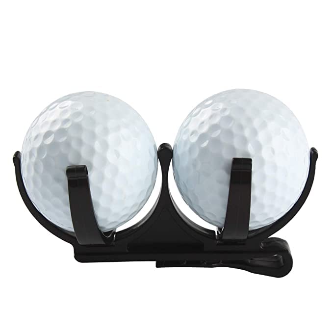 Golfoy Plastic Golf Balls Holder Clip (Pack of 2) - Black - Image 2