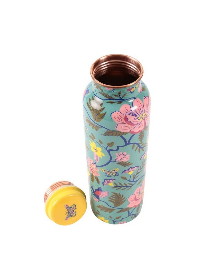 Chumbak European Florals Copper Bottle - Teal - pzsku/Z37D3271F7610C6697D72Z/45/_/1736571296/601b8245-43e3-46ed-a22d-5f01203b0807