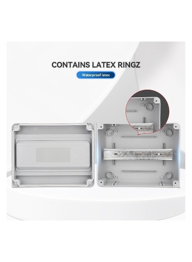 12 Way Circuit Breaker MCB Distribution Protection Box, Miniature Circuit Breaker with DIN Rail, IP65 Waterproof, Suitable for Indoor and Outdoor Use  - Image 5