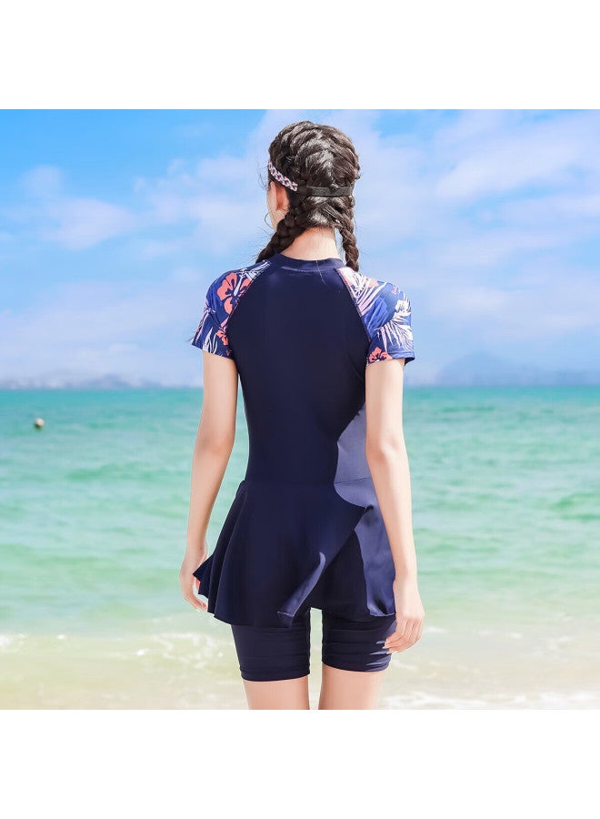 Barbie One-piece Swimsuit For Women, Boyshort Five-point Swimwear, Fashionable Tummy Control Slimming Conservative Plus Size Beach Vacation Swimwear - Image 2