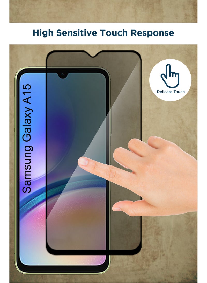 Privacy Tempered Glass Screen Prortector for Samsung Galaxy A15 - Image 3