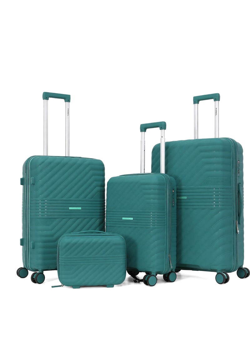 Fancl PP Lightweight Hard Shell 4-Piece Luggage Set (28” + 24” + 20” + 14”) with 360° Spinner Wheels - Image 1