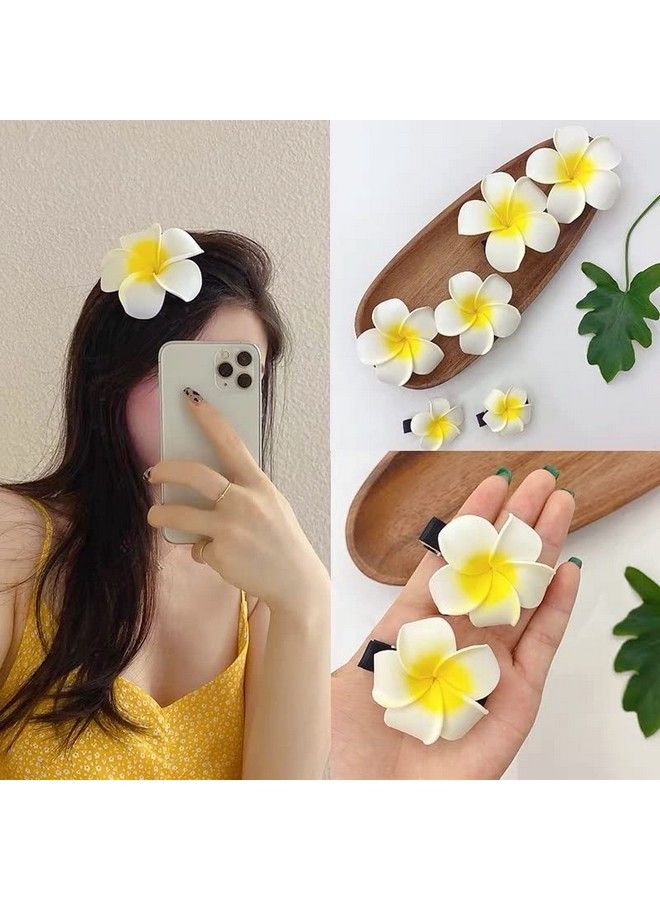 VASANA 12Pcs Hawaii Plumeria Hair Clips Boho Foam Flower Alligator Hairpin Hibiscus Barrette For Beach Party Wedding Cosplay Handmade Accessory - Image 5