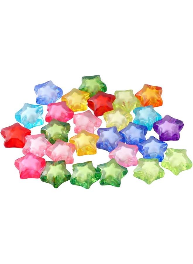 Acrylic Mixed Color Bead for DIY Craft Jewelry Making 100pcs (16mm Star Shape) - Image 1