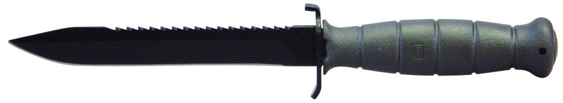 سكين ميداني من غلوك OEM بطول 6.5" شفرة ثابتة مع منشار جذر، رمادي