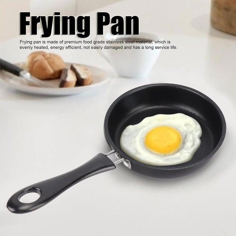 Non Stick Skillet 7.9 Inch Stainless Steel Frying Pan for Omelette Cooking, 3 Layer Coating Resists Scratches, 85% Less Smoke Than Standard Pans, Perfect for Quick Breakfasts and Restaurant Style Eggs - Image 4