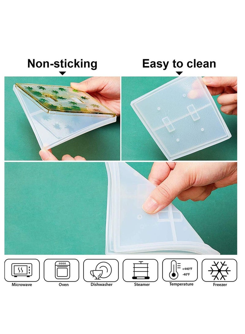 SOLARAE 2 Pieces Switch Molds Light Switch Mold Panel Resin Silicone Mold Switch Cover Silicone Molds Wall Panel Epoxy Mold for DIY Casting Switch Outlets Home Decor Resin Crafts Making - Image 2