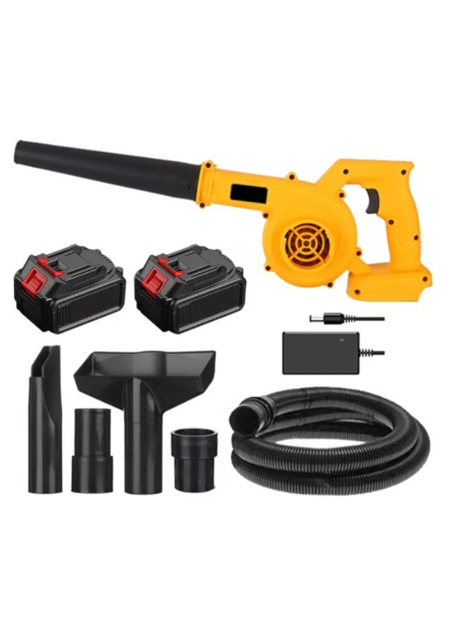 Cordless leaf blower with battery and charger, 21V cordless electric blower, 550W power, mini leaf blower, lightweight battery-operated blower, yard tools, lawn blowers for garden care, backyard, leaves and dust