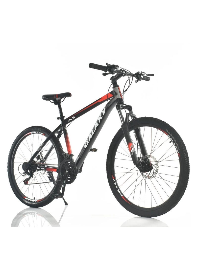 26 inch bike with aluminum frame and shock absorbers