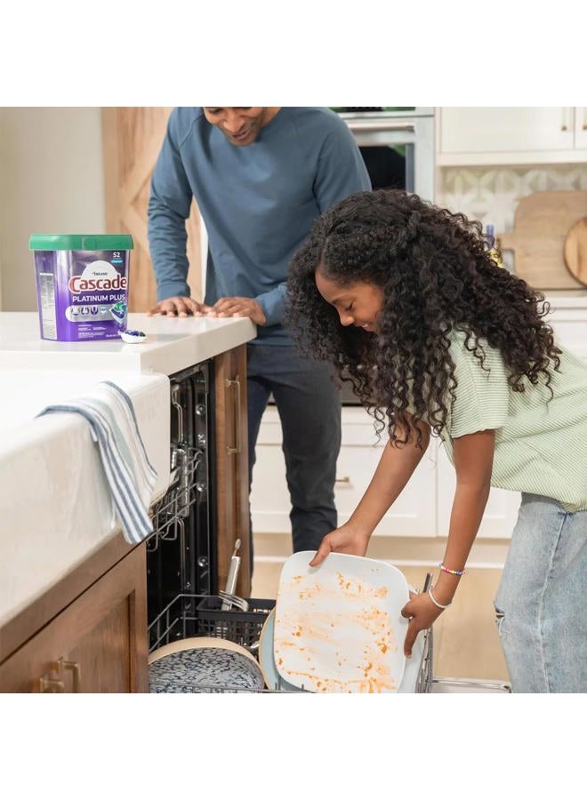 Procter & Gamble Cascade Platinum Plus ActionPacs Dishwasher Detergent Pods, Fresh Scent, 81 Count - Image 4