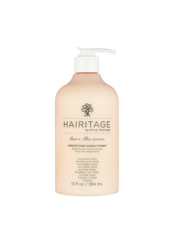 Hairitage Tame the Mane Smoothing Hair Conditioner Formulated with Jojoba Oil + Avocado Oil - Fights + Prevents Frizz - Smoothing + Hydrating - Natural Shine + Fortified Hair, 13 fl. oz. - Image 1