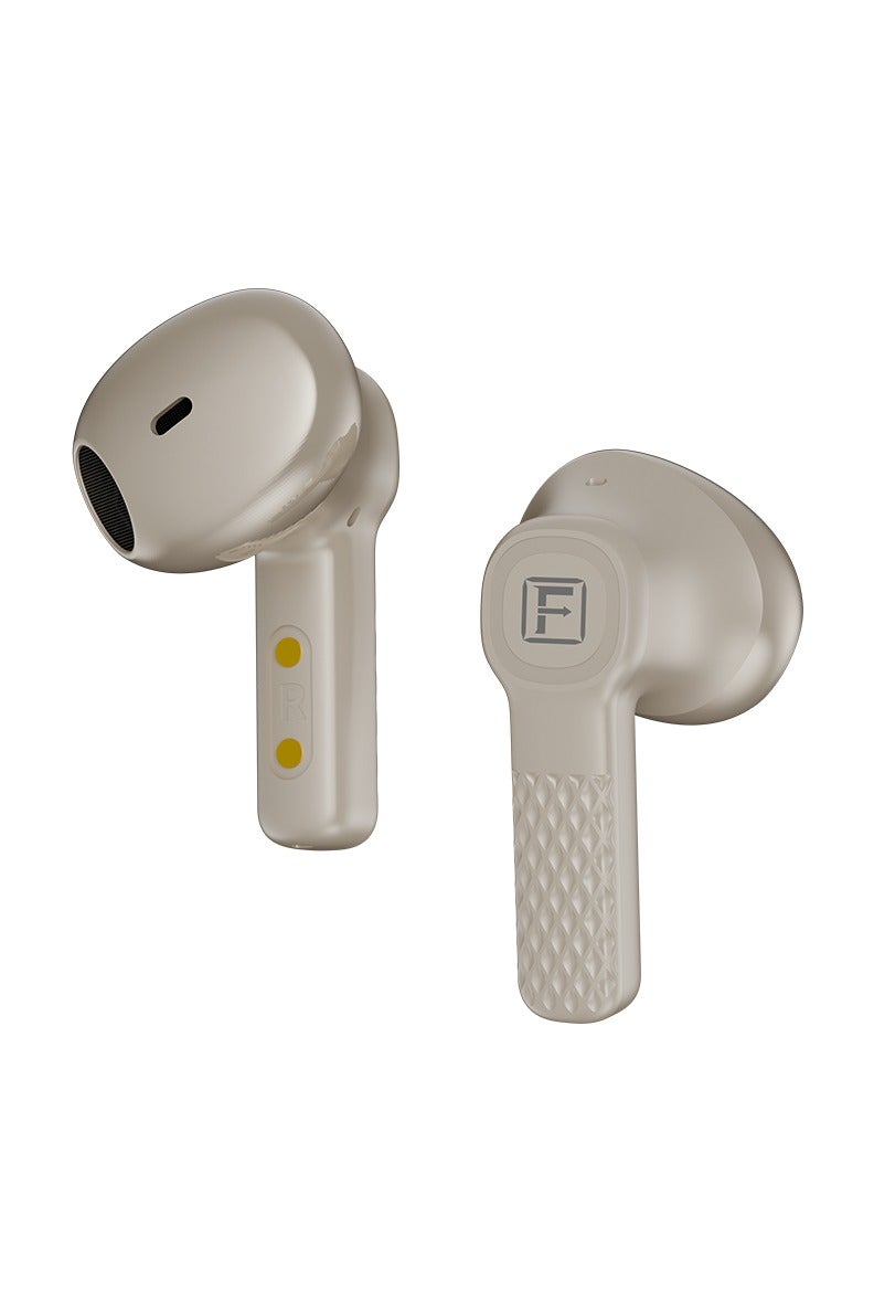 Faster TroniX Half In Ear Earbuds Bluetooth 5.4- ENC Technology LED Digital Display Charging Case Bluetooth Earbuds 8H Music Playback 13mm Dynamic Driver Enhanced Bass Type-C Charge- True Wireless Earbuds with Mic for TV Phone PC Laptop Workout Gym Running (Oat Beige) - Image 5