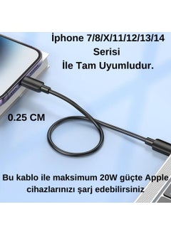 Polham Super Fast 25CM 20W Type-C To iPhone Lightning Charging Data Cable, Phone/powerbank Charging Cable  - Image 2