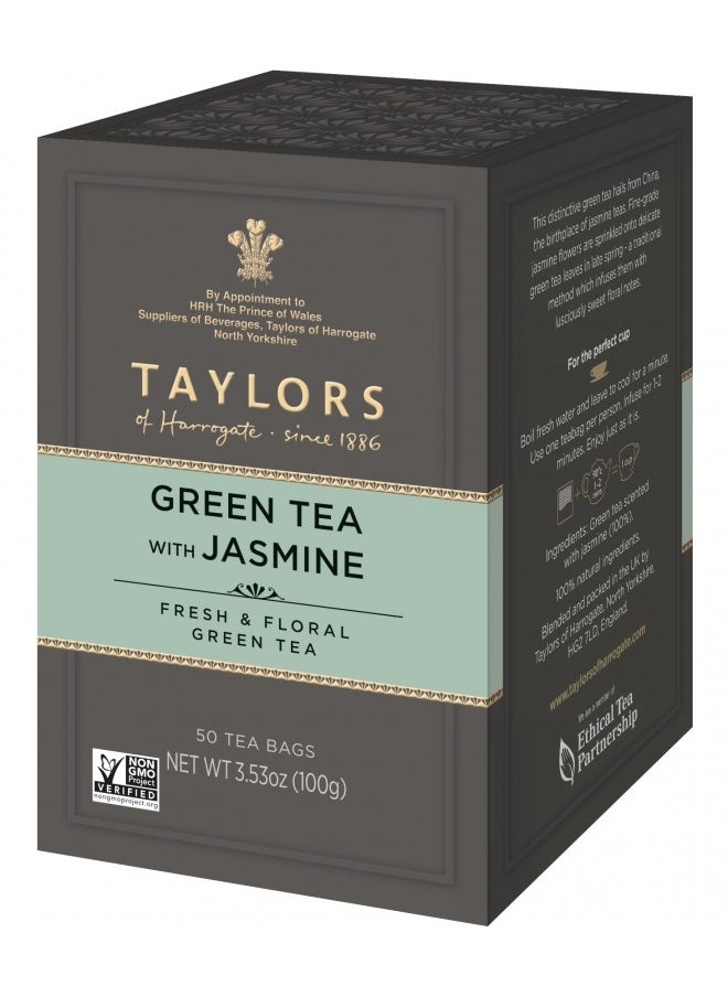 Taylors Of Harrogate Taylors Of Harrogate Green Tea With Jasmine, 50 Teabags  - Image 4