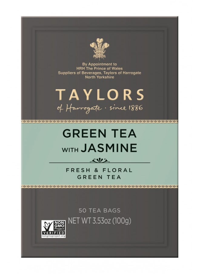 Taylors Of Harrogate Taylors Of Harrogate Green Tea With Jasmine, 50 Teabags  - Image 1