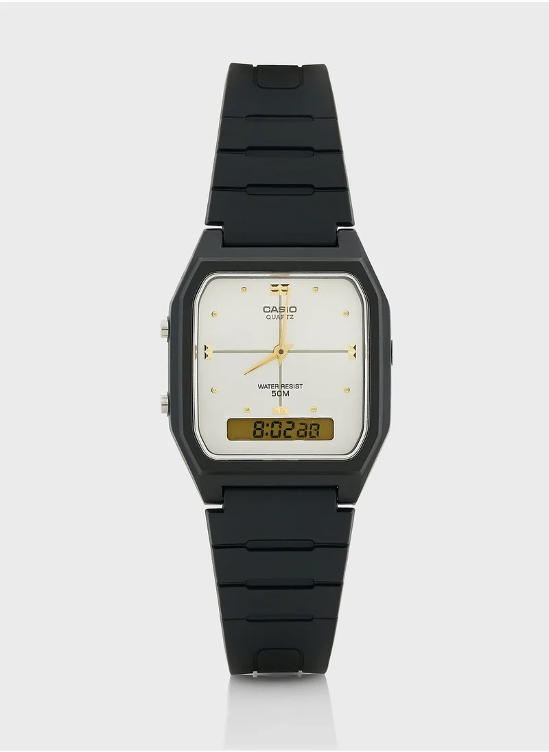 CASIO Pu Strap Digital Watch