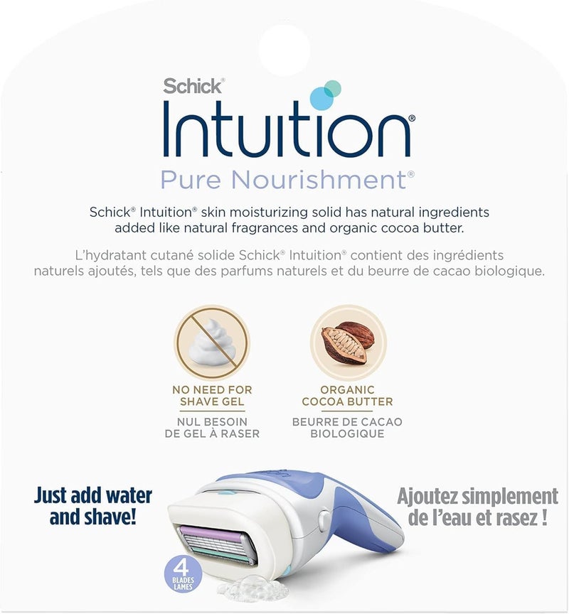 Intuition مجموعة شفرات شِك إنتويشن للتغذية النقية للنساء - 2 في 1 رغوة وحلاقة مع زبدة الكاكاو العضوية - Image 2