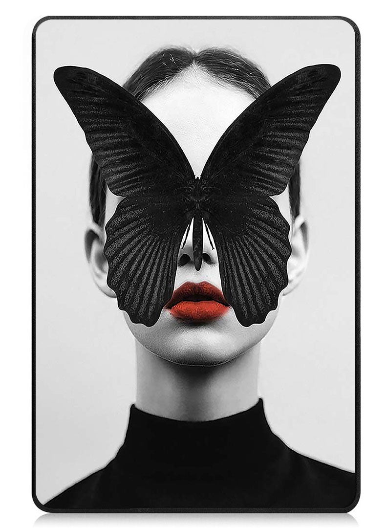 Theodor Protective Flip Case For Apple iPad Pro 11 (2024) With Trifold Stand Auto Wake Sleep Shockproof Cover Butterfly on face - Image 1